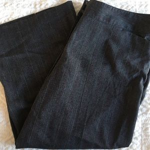 Lane Bryant Pinstripe Gray Trouser